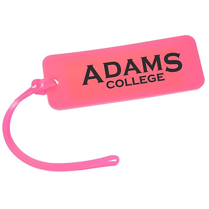 Rectangle Luggage Tag - 1 1/2 inches x 4 inches - Translucent
