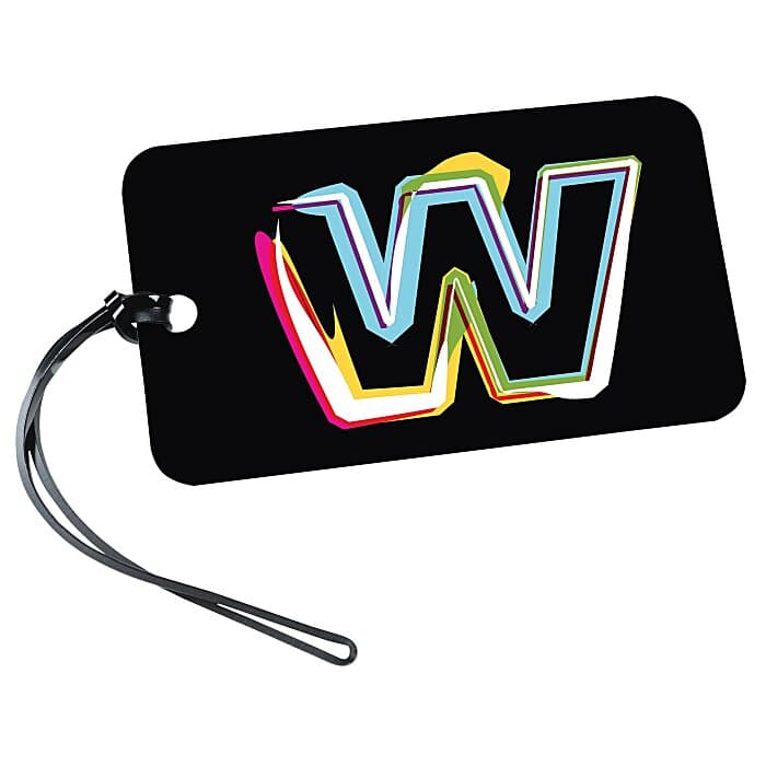 Rectangle POLYspectrum Bag Tag - 3 inches x 5 inches - Opaque
