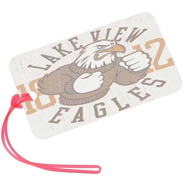 Rectangle POLYspectrum Bag Tag - 3 inches x 5 inches - Translucent