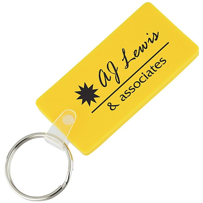 Rounded Corner Rectangle Soft Keychain - Opaque