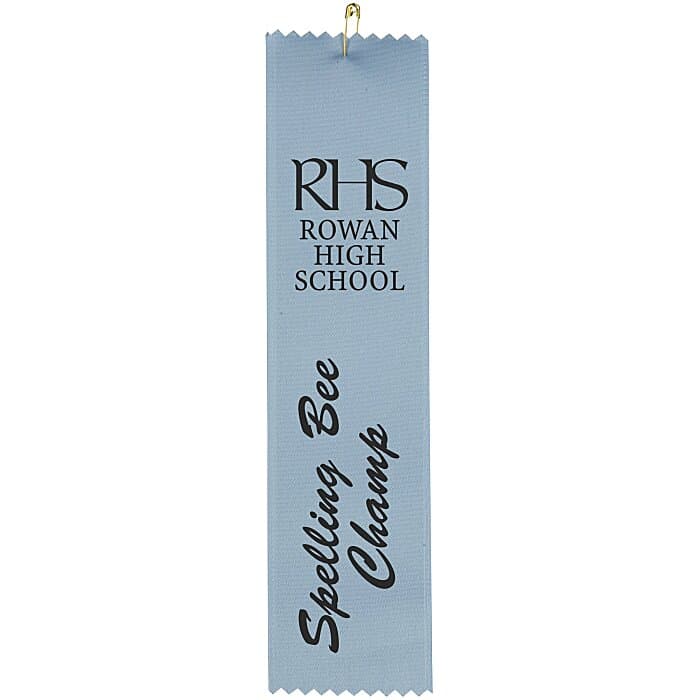 8 inches x 2 inches Pinked Ribbon - Pin Attachment