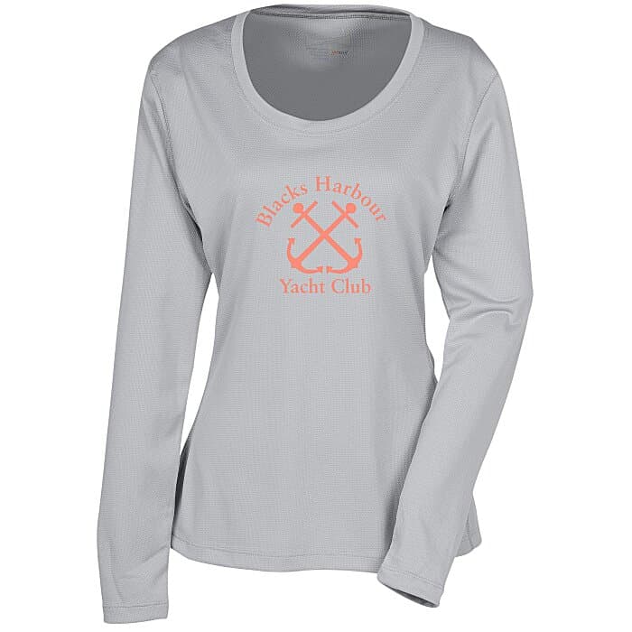 Popcorn Knit Performance Long Sleeve Tee - Ladies' - Screen