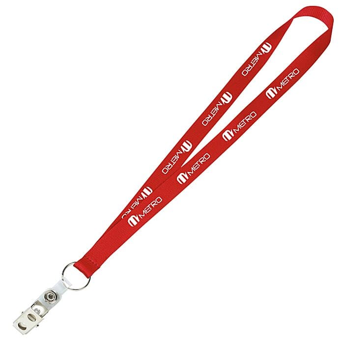 Value Lanyard - 3/4 inches - Snap with Metal Bulldog Clip
