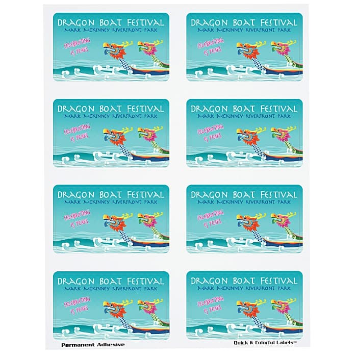 Quick & Colorful Sheeted Label - Rect 2 inches x 3-1/2 inches