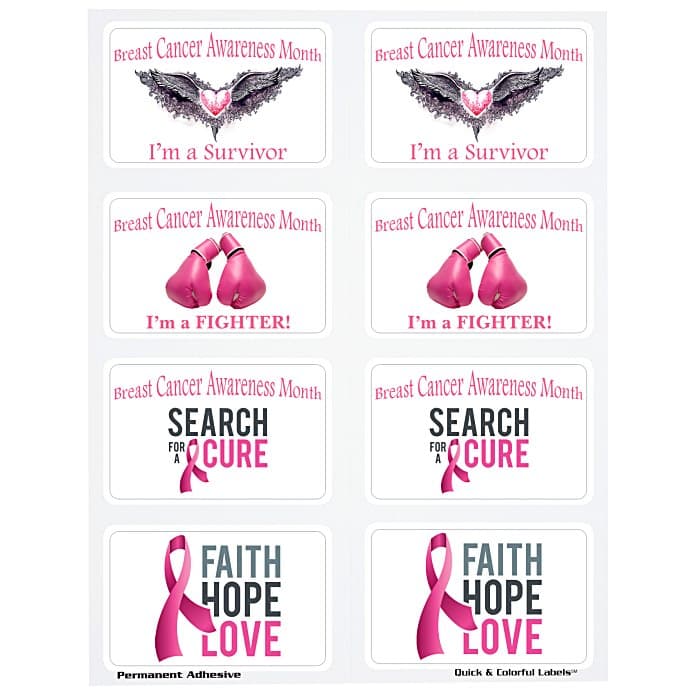 Quick & Colorful Perforated Sheeted Label - Rect 2-3/16 inches x 3-1/2 inches