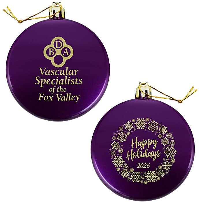 Flat Shatterproof Ornament - Snowflake - Happy Holidays