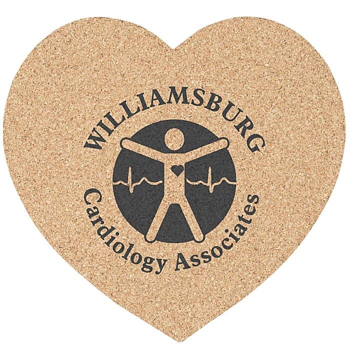 Large Cork Coaster - Heart