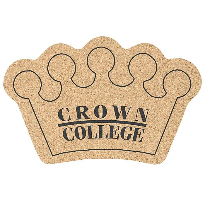 Large Cork Coaster - Crown