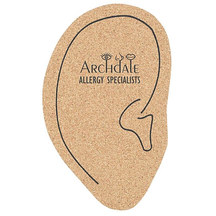 Large Cork Coaster - Ear