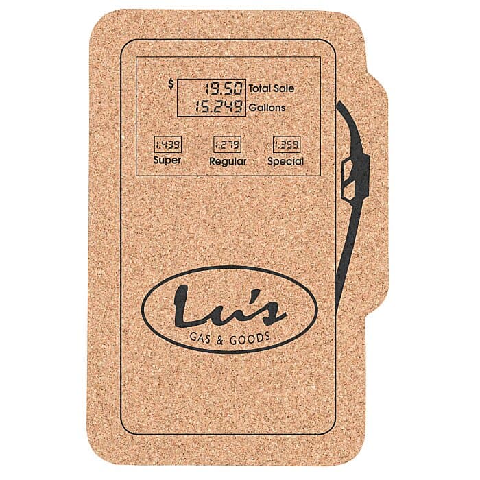 Large Cork Coaster - Gas Pump