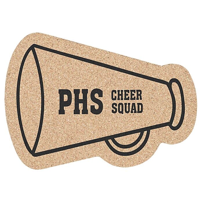 Large Cork Coaster - Megaphone