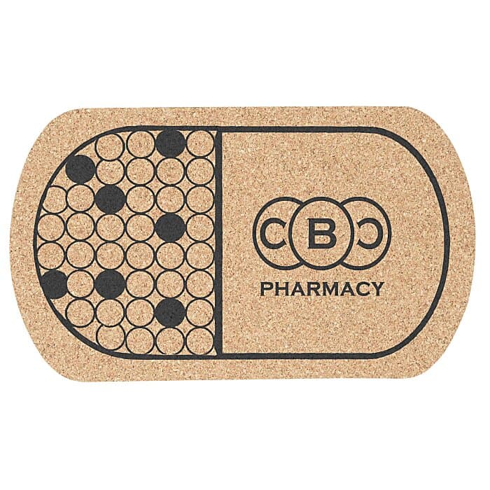Large Cork Coaster - Pill