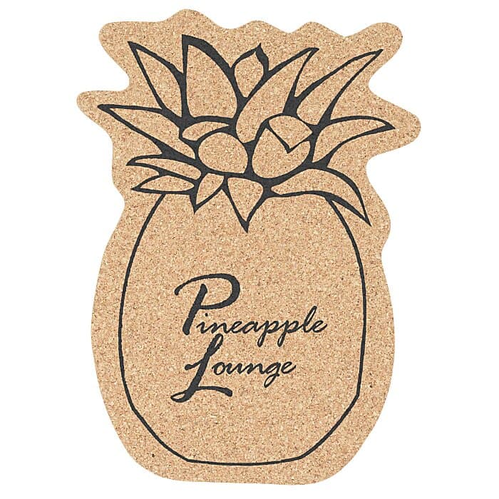 Large Cork Coaster - Pineapple