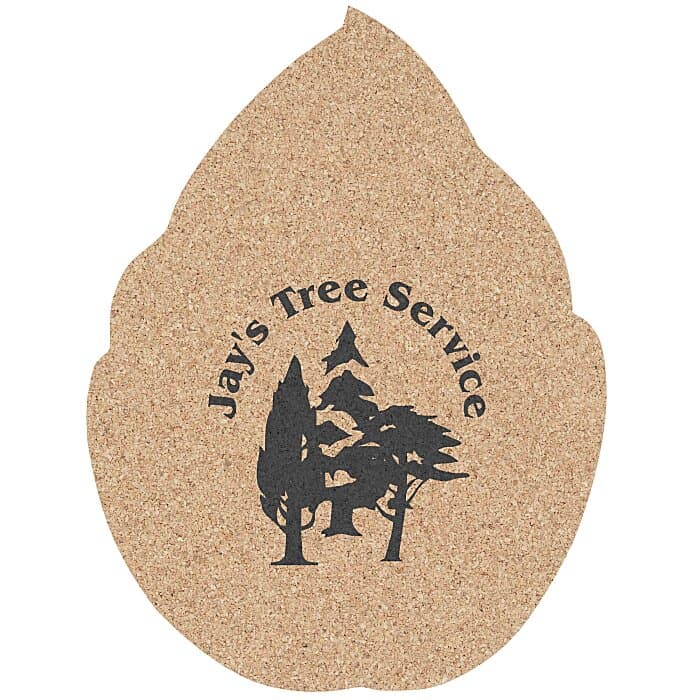 Large Cork Coaster - Leaf