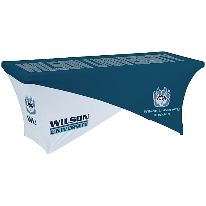 Hemmed UltraFit Cross Over Table Cover - 6 feet - Full Color