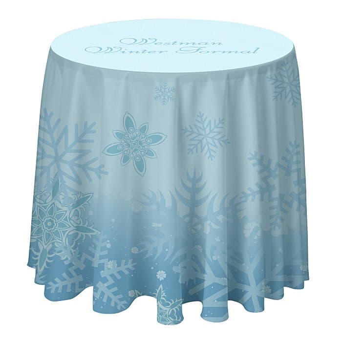Serged Round Table Throw - 3 feet - Full Color