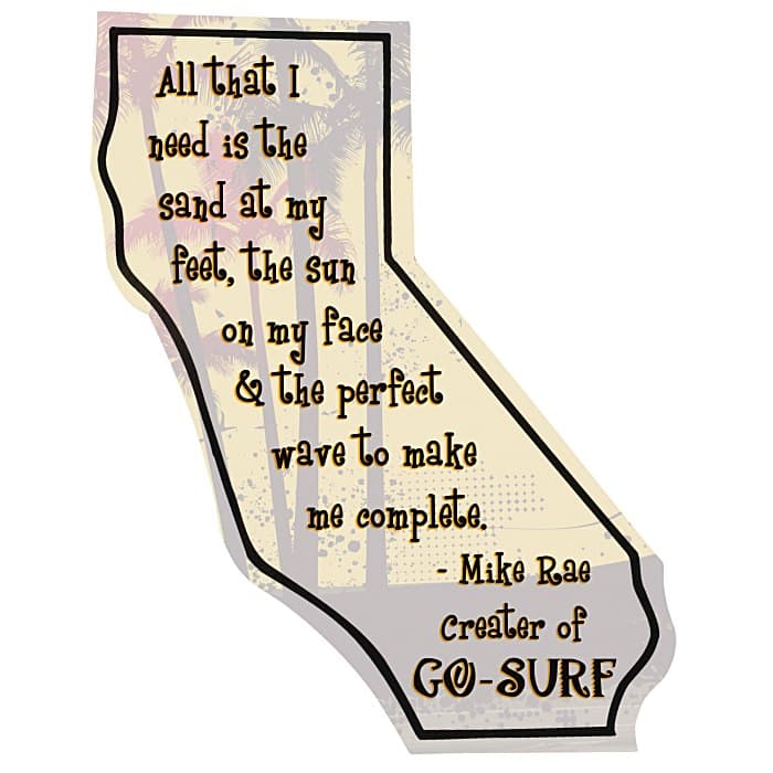 Flat Flexible Magnet - State - California - 30 mil