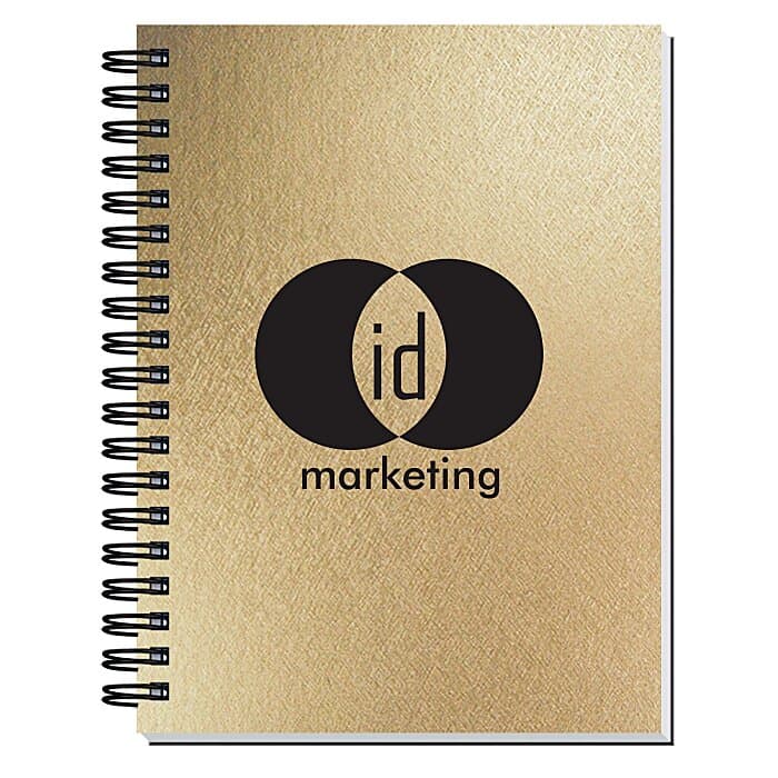 Elite Metallic Paperboard Journal with Pen - 7 inches x 5 inches - 50 sheet