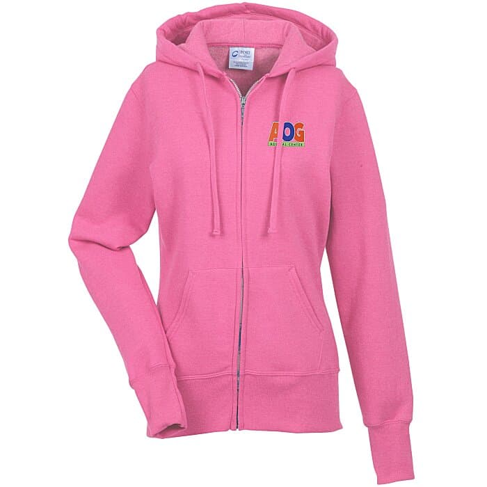 Fashion Full-Zip Hooded Sweatshirt - Ladies' - Embroidered