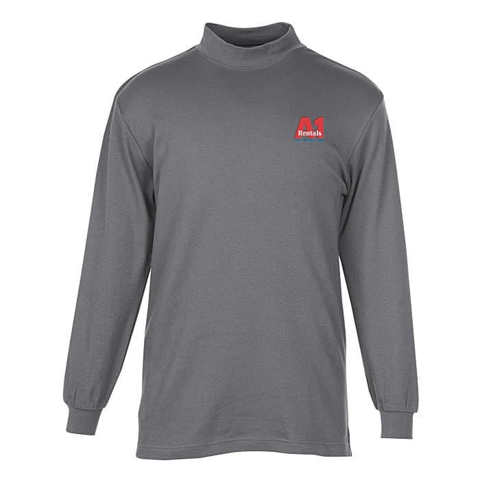 Interlock Knit Mock Turtleneck