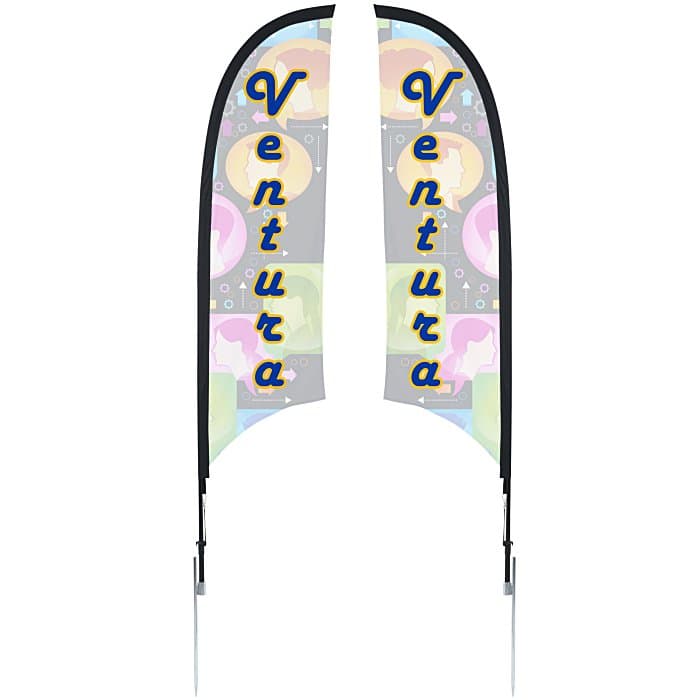 Outdoor Razor Sail Sign - 7' - Two Sided