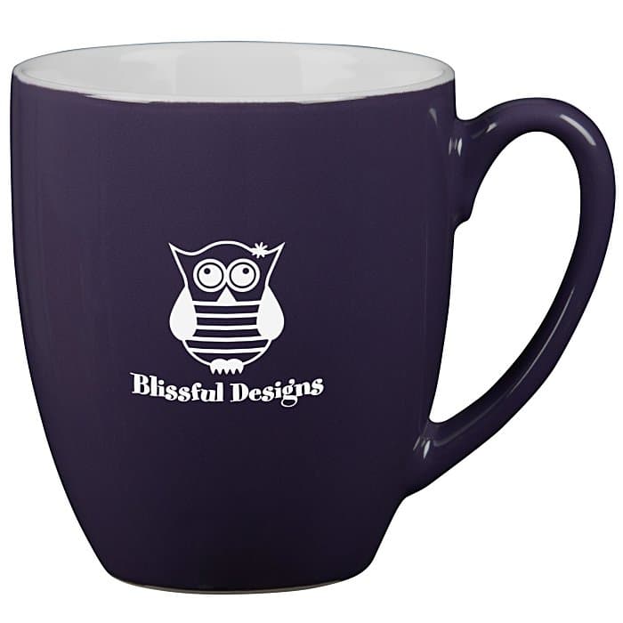 Duo-Tone Bistro Ceramic Mug - 16 oz
