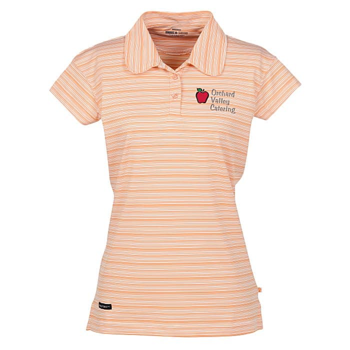 Princeton Micro Stripe Performance Cap Sleeve Polo - Ladies'