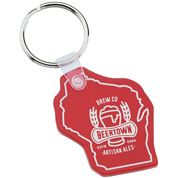 Wisconsin Soft Keychain - Translucent