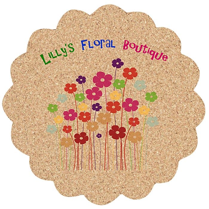 Cork Coaster - Flower - Full Color