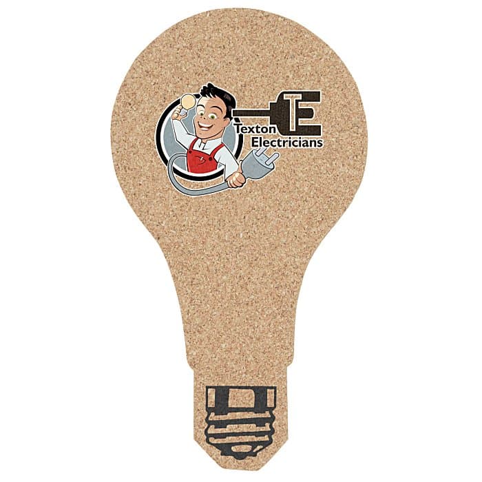 Cork Coaster - Light Bulb - Full Color