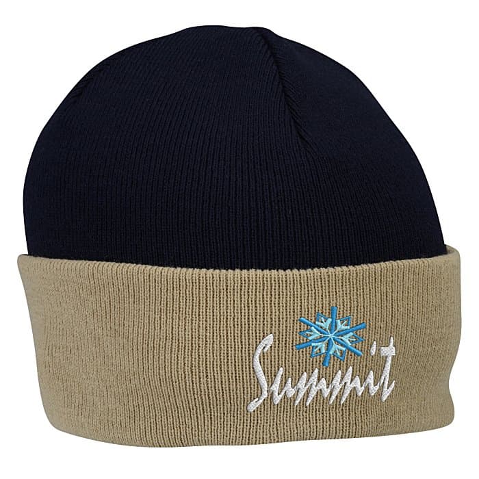 Contrast Cuff Knit Beanie