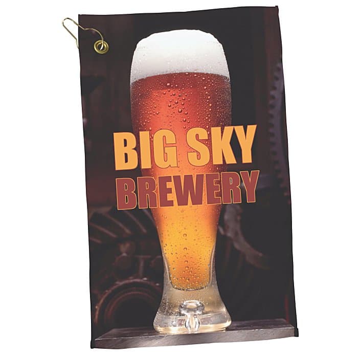 Full Color Plush Golf Towel - 18 inches x 11 inches