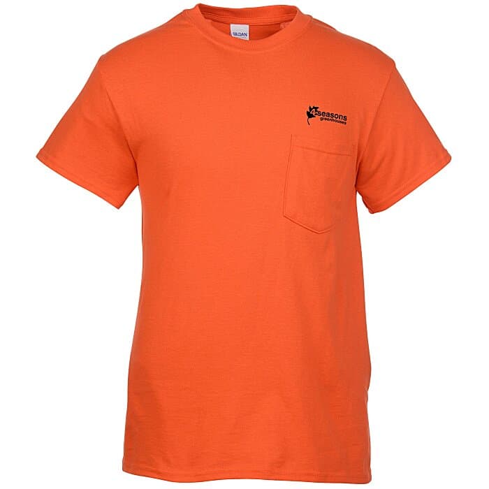 Gildan 5.3-oz Cotton T-Shirt with Pocket - Men's - Screen