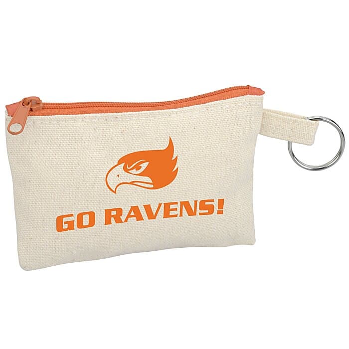 Chroma Zip Cotton Key Ring Pouch