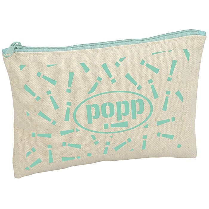 Chroma Zip Cotton Pouch - 5 inches x 7 1/4 inches