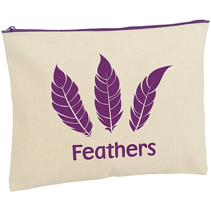Chroma Zip Cotton Pouch - 8 3/4 inches x 11 inches