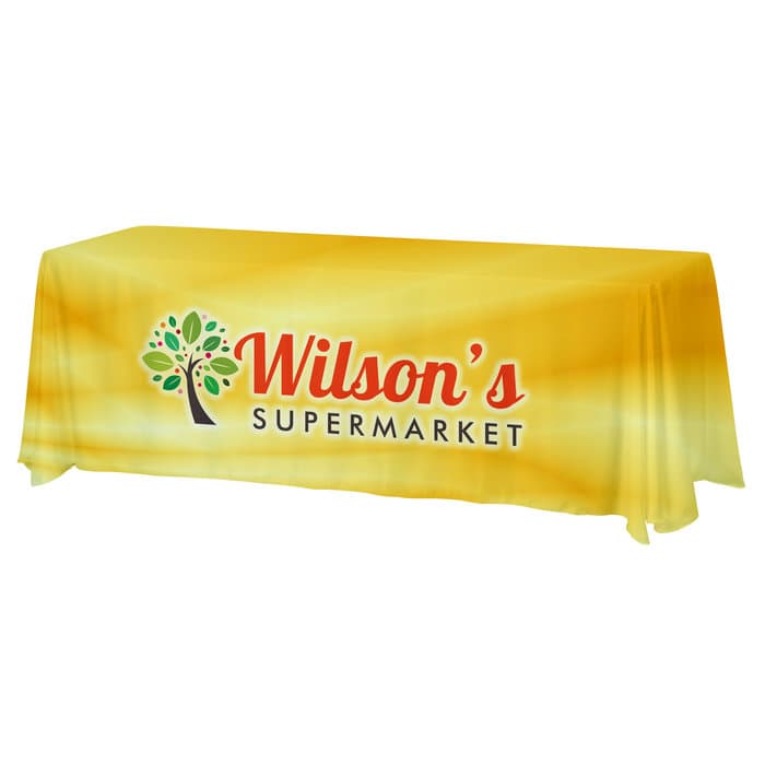 Serged Closed-Back Satin Table Throw - 8 feet