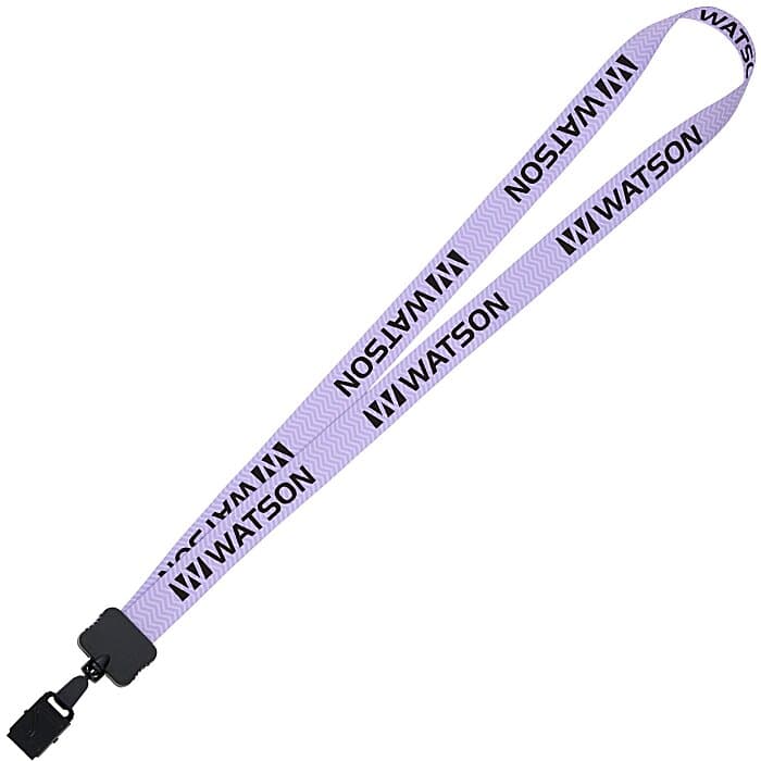 Dye-Sub Lanyard - 3/4 inches - 32 inches - Large Metal Bulldog Clip - Chevron
