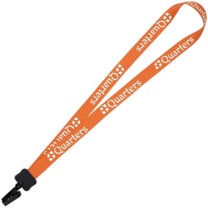 Dye-Sub Lanyard - 3/4 inches - 32 inches - Plastic Bulldog Clip - Chevron