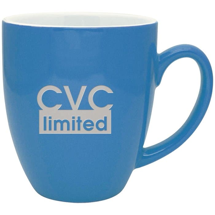 Duo-Tone Bistro Ceramic Mug - 16 oz - Deep Etch