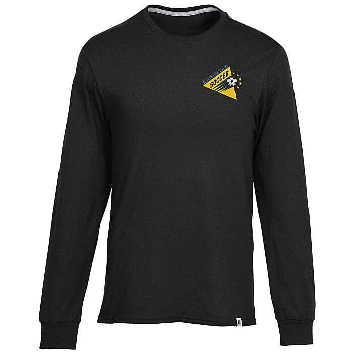 Russell Athletic Essential LS Performance Tee - Men's - Embroidered