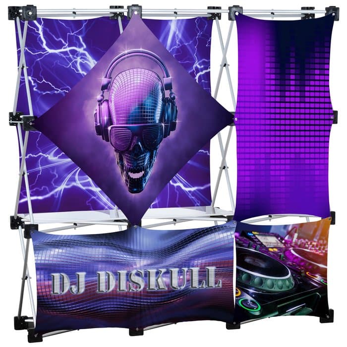 Geometric Junior Pop-Up Tabletop Display - 5-Panel Kit
