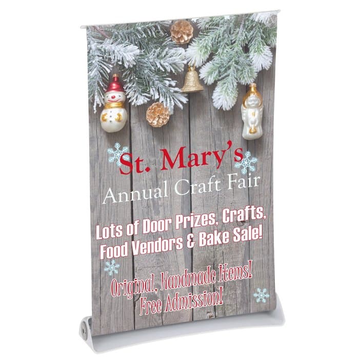 Stellar Retractable Tabletop Banner Display - 11 inches