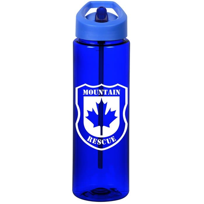 Colorful Bottle with Flip Straw Lid - 24 oz