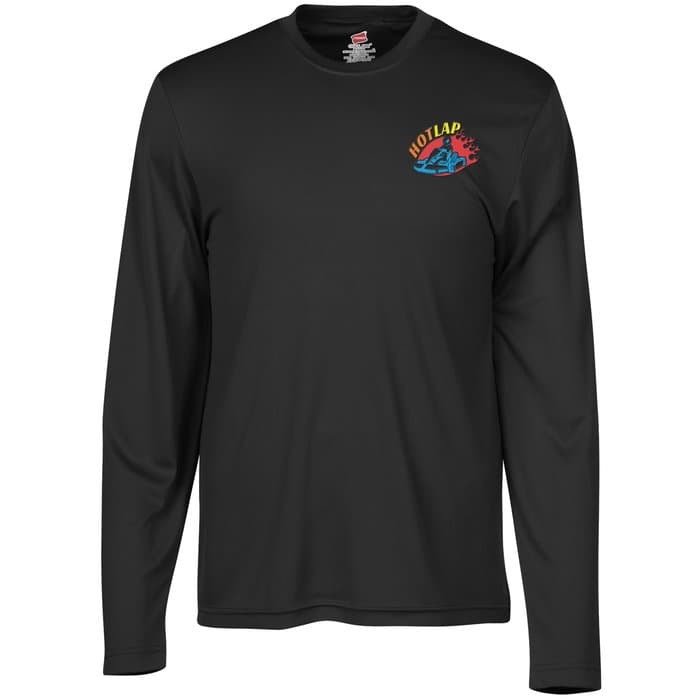 Hanes 4-oz Cool Dri Long Sleeve T-Shirt - Embroidered