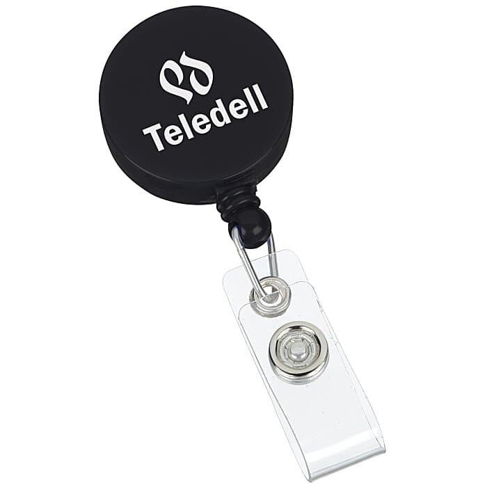 Retractable Badge Holder - Round - Opaque