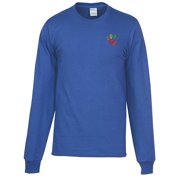 Port Classic 5.4-oz Long Sleeve T-Shirt - Men's - Colors - Embroidered