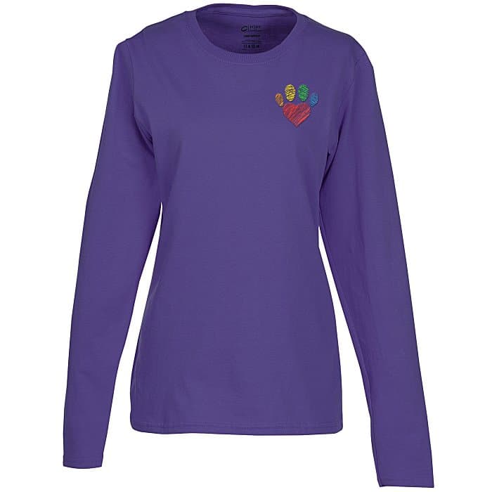Port Classic 5.4-oz Long Sleeve T-Shirt - Ladies' - Colors - Embroidered