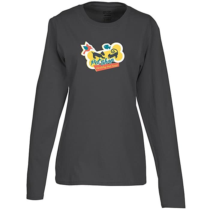 Port Classic 5.4-oz Long Sleeve T-Shirt - Ladies' - Colors - Full Color