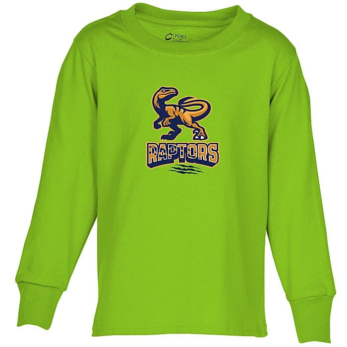 Port Classic 5.4-oz Long Sleeve T-Shirt - Youth - Colors - Full Color